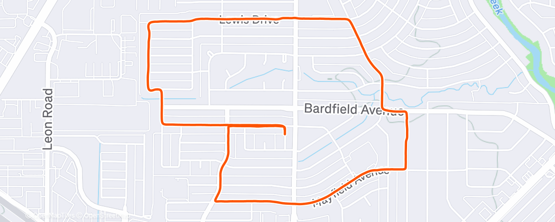 Map of the activity, Morning Run