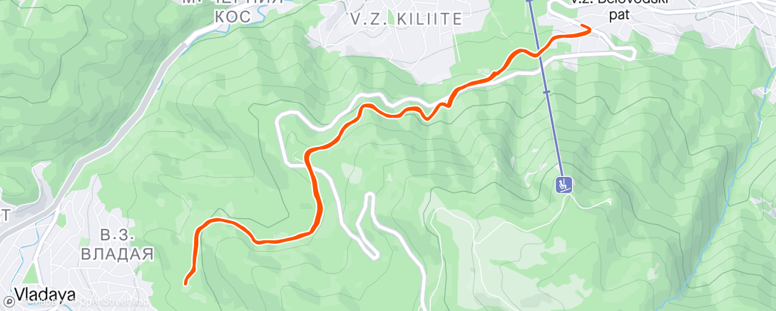 Map of the activity, Романтична разходка в гората