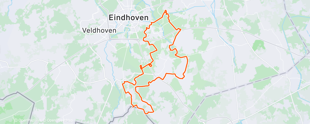 Map of the activity, Ochtendrit op gravelbike