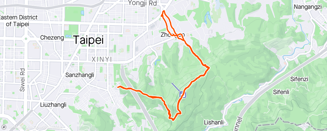 Map of the activity, 午後跑步