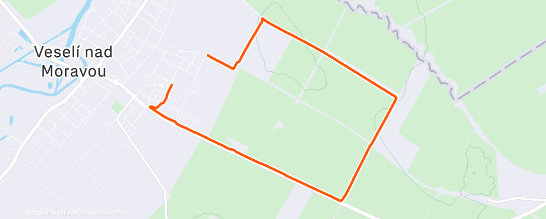 Map of the activity, Lunch Run