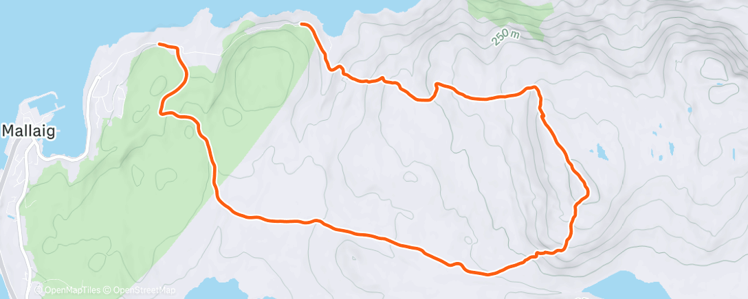 Map of the activity, Carn a’Ghobhair on a frosty sunny day.
