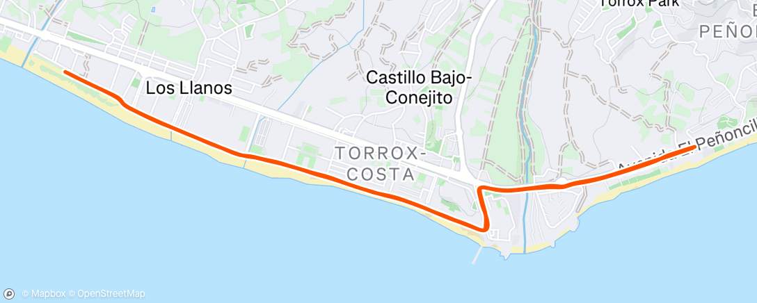 Map of the activity, Morning Run