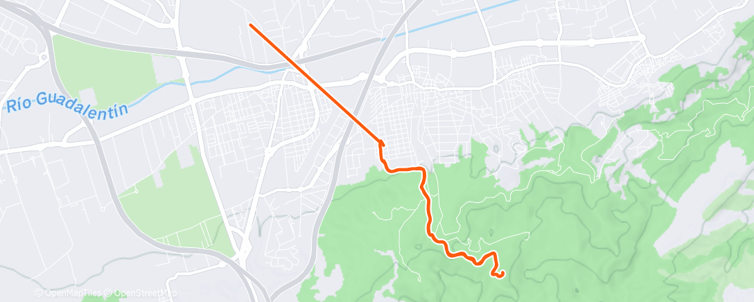 Карта физической активности (Carrera de montaña a la hora del almuerzo)