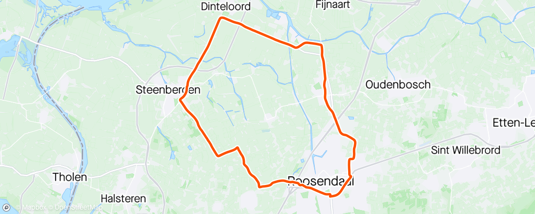 Map of the activity, Recovery ride.