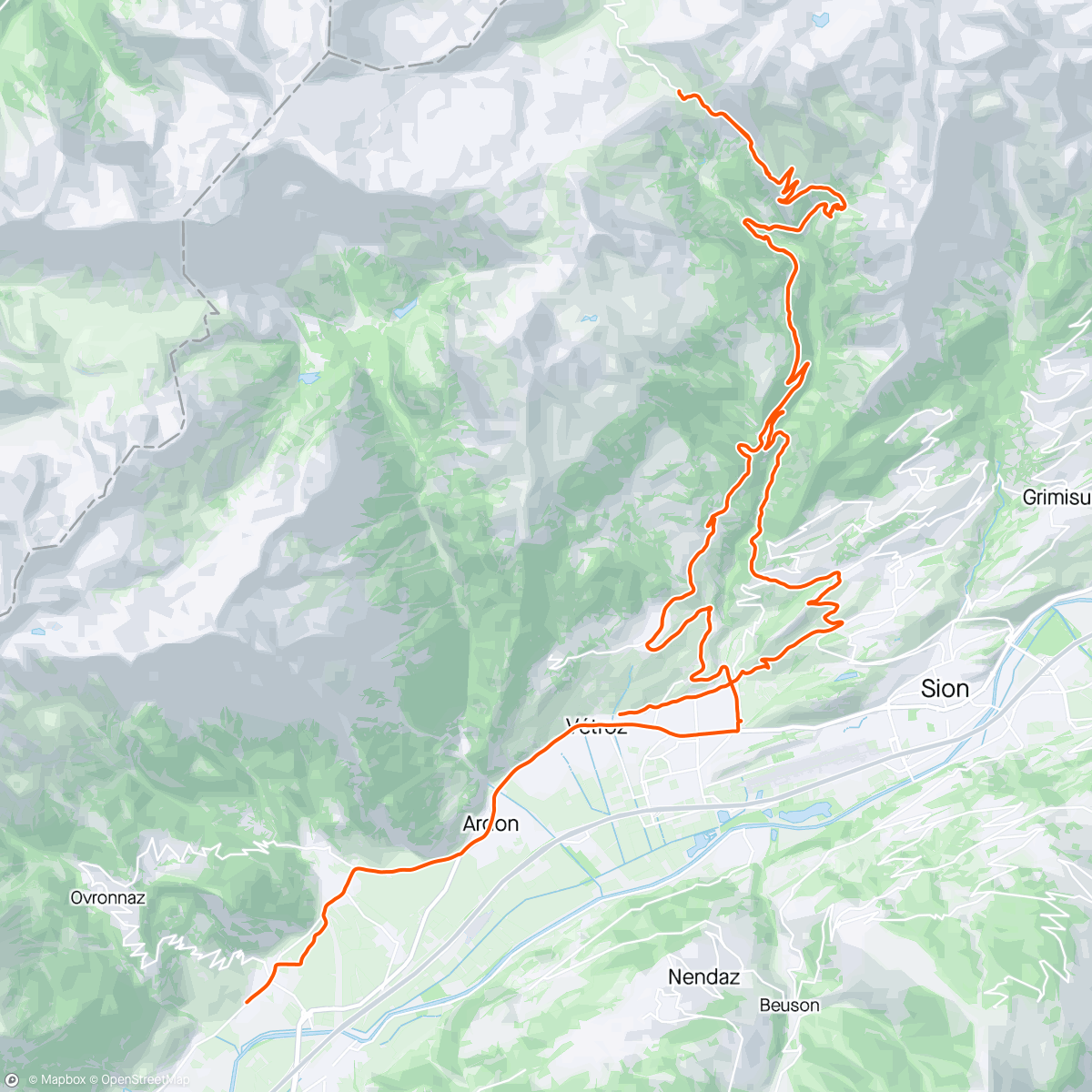 Map of the activity, Sanetsch ❌ vol plané sur capot ✅