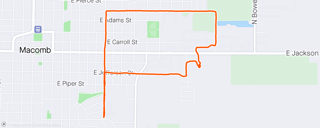 Map of the activity, Morning walk to have breakfast with family then walk home