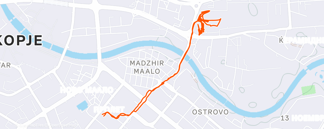 Map of the activity, Lunch Walk