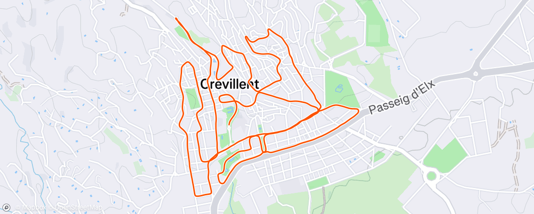 Map of the activity, Carrera de mañana