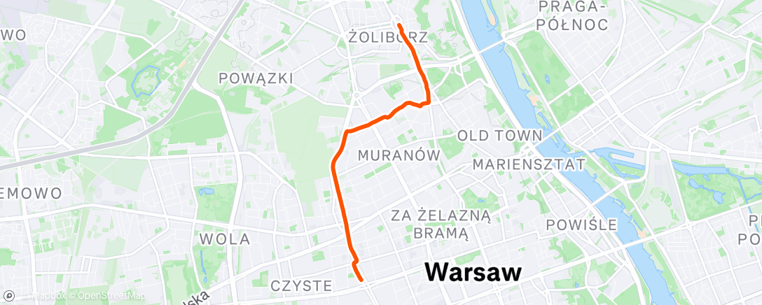 Map of the activity, Lunch Ride