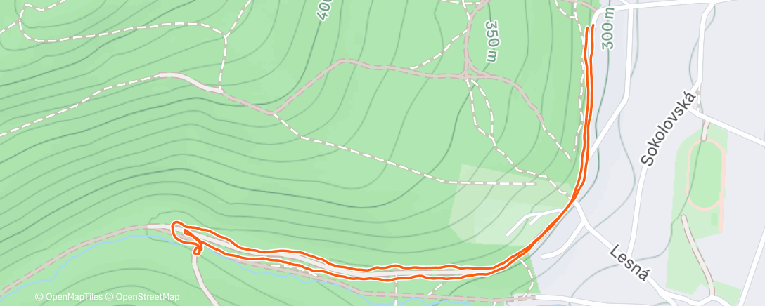 Map of the activity, Morning Walk