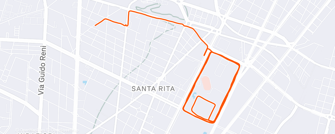 Map of the activity, Lunch Run