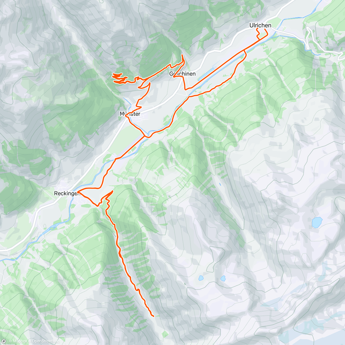 Map of the activity, Grass & Gravel