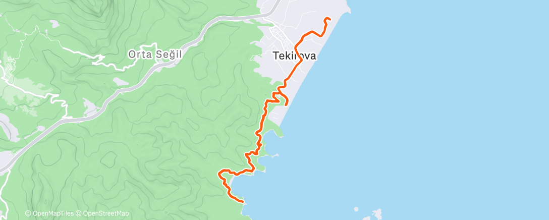 Map of the activity, Полуденный забег