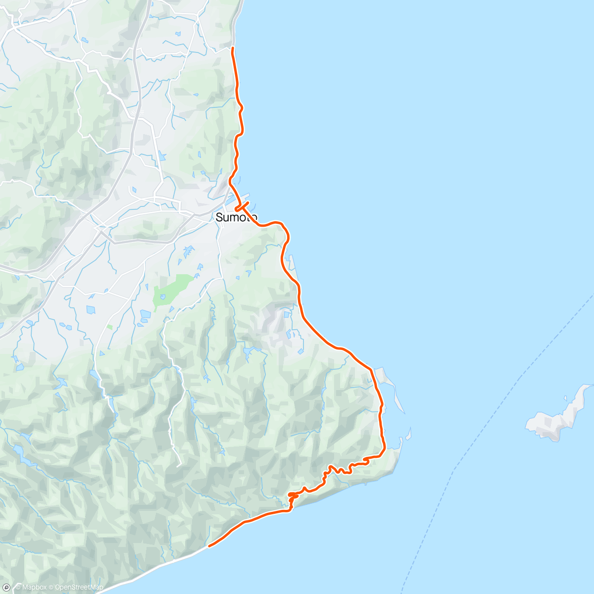 アクティビティ「ROUVY - Coastal Course」の地図