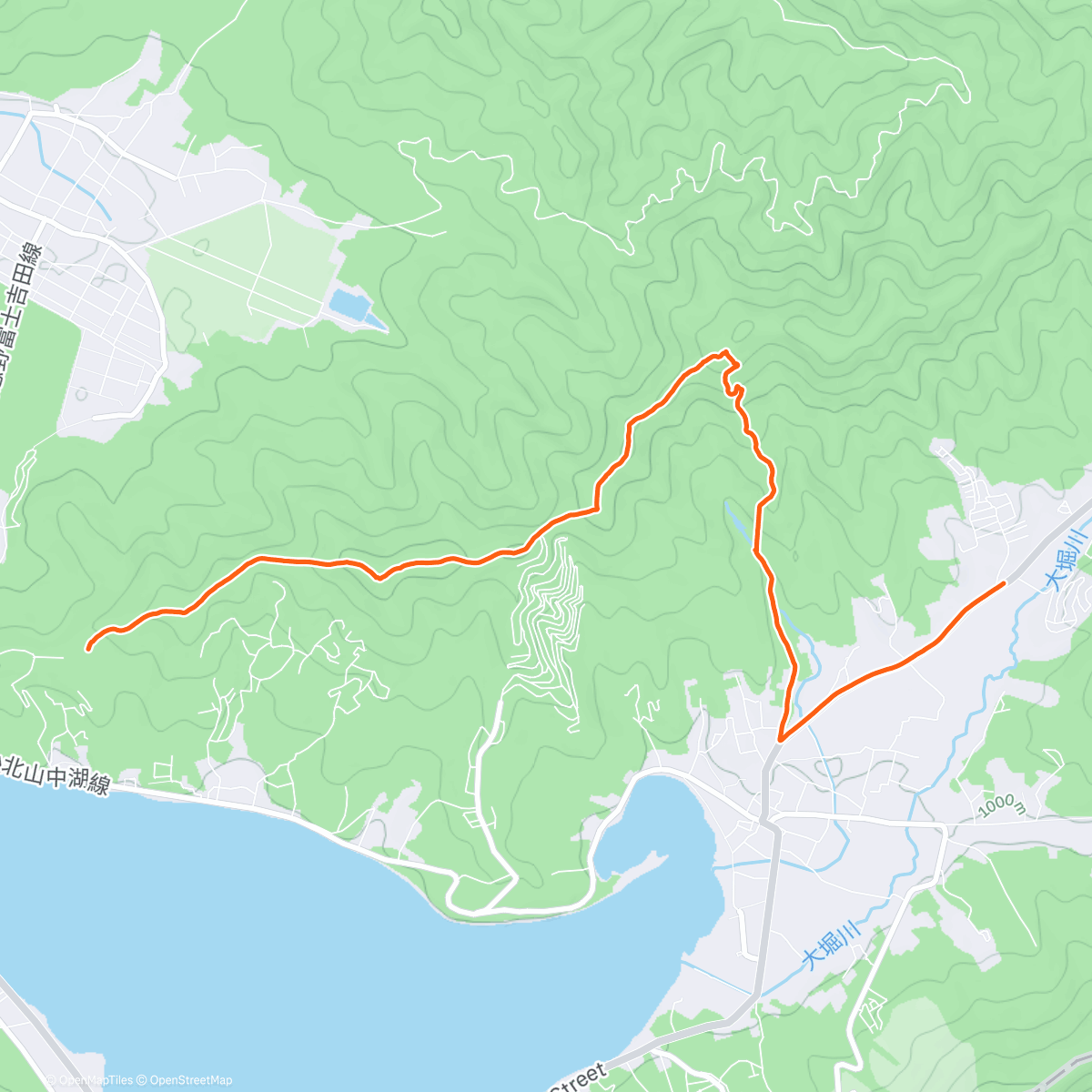 Map of the activity, Ishiwariyama Birthday Hike