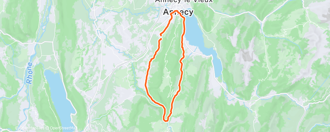 Карта физической активности (Sortie vélo dans l'après-midi)