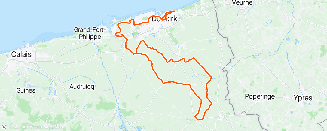 Map of the activity, Duinkerke 6