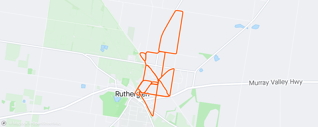 Map of the activity, Kickbike Ride mostly north of the Highway