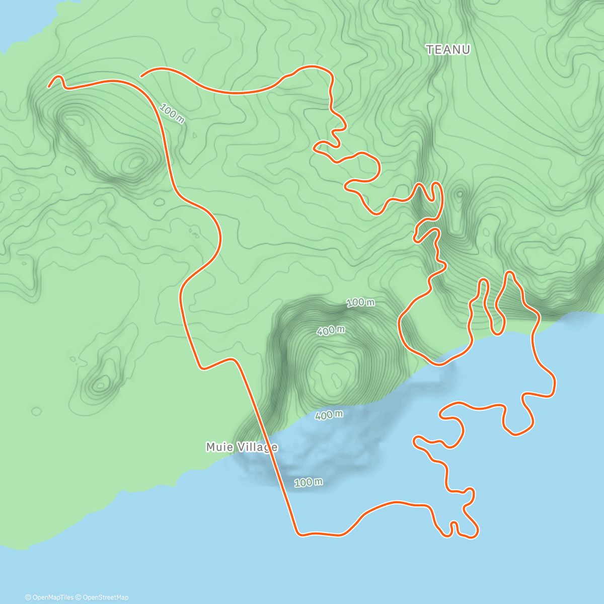 Карта физической активности (Zwift - Tair Dringfa Fechan in Watopia)