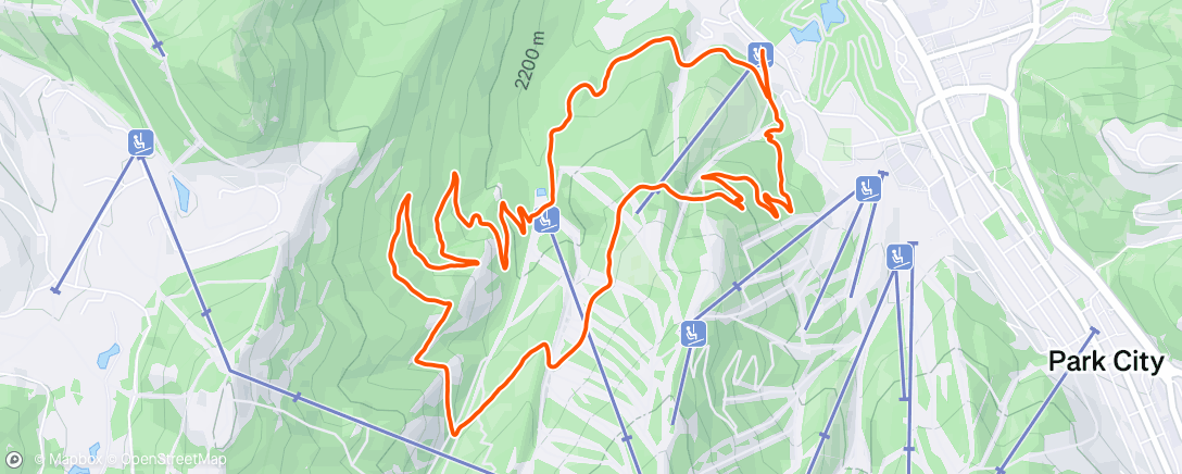 Map of the activity, Afternoon Trail Run