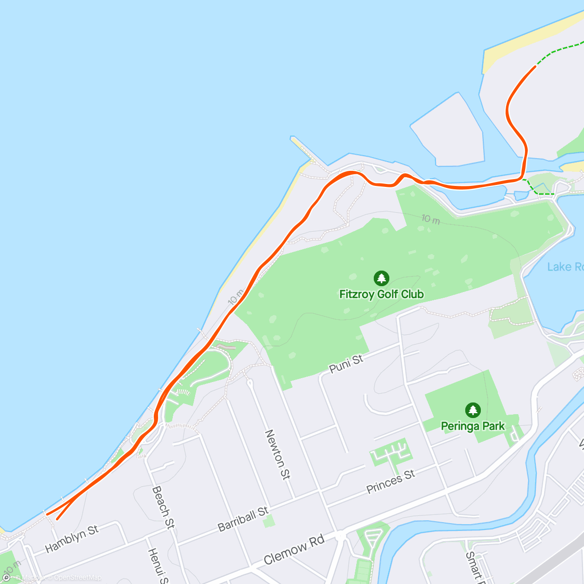 Map of the activity, Naki Park Run with Conrad Smith