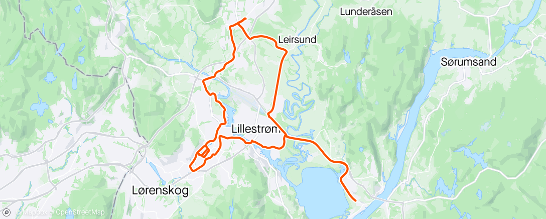 Map of the activity, Skedsmokorset-Fetsund -Strømmen