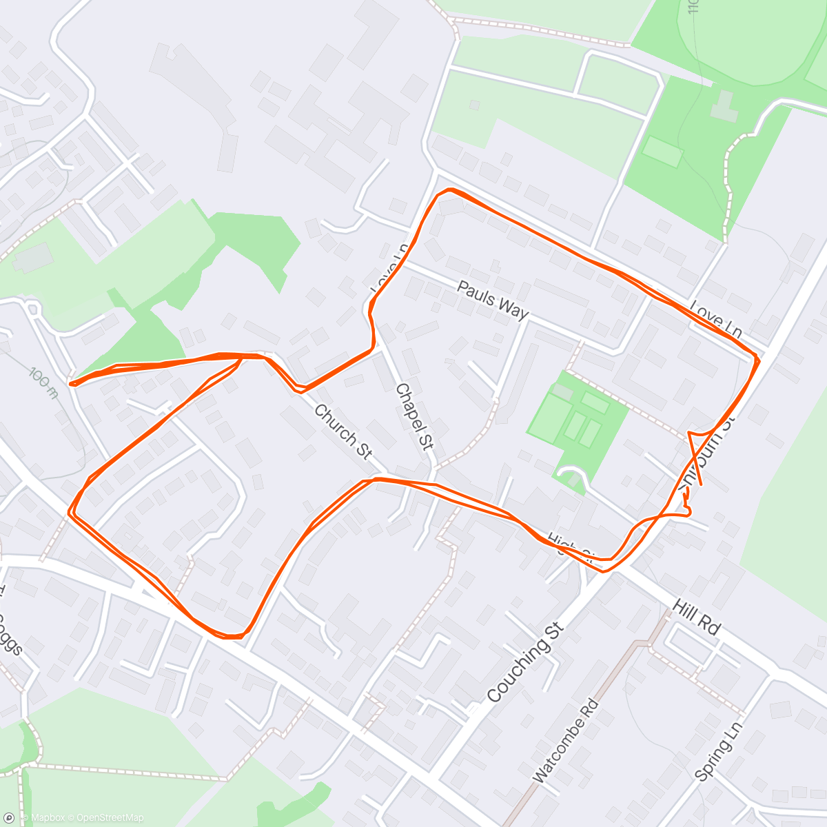 Map of the activity, Wet run with Lucy