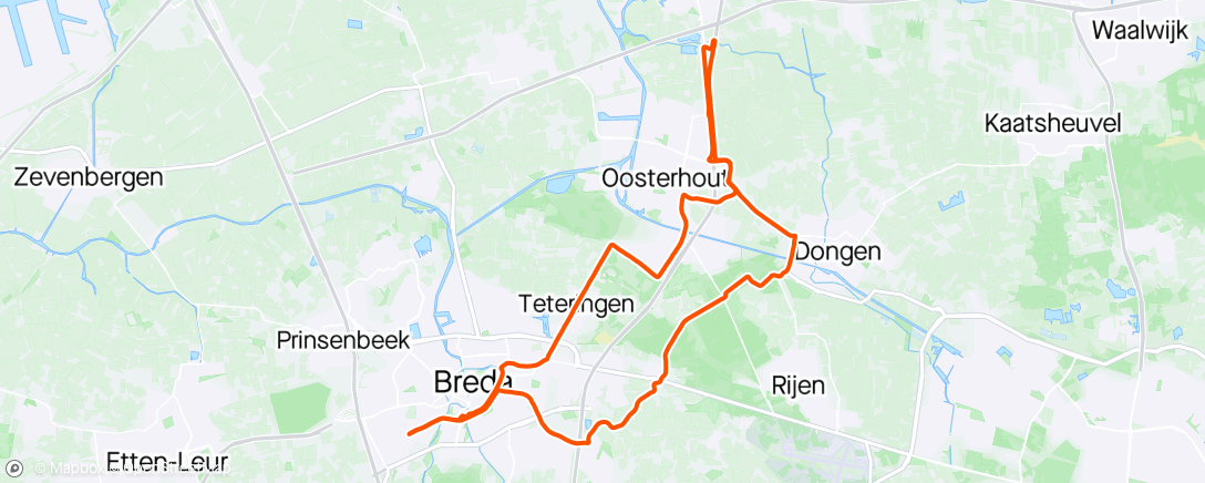 Map of the activity, Trainingsrit met 🌧️