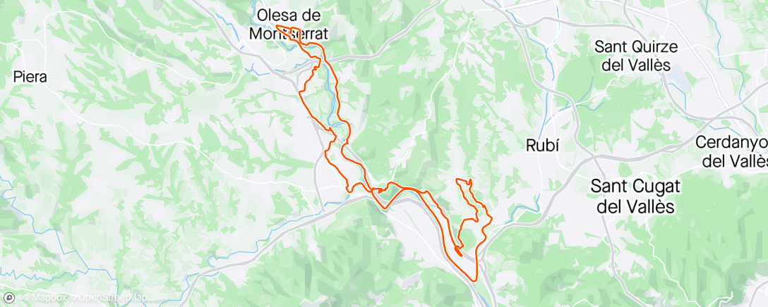 Karte der Aktivität „Bicicleta de montaña por la tarde”
