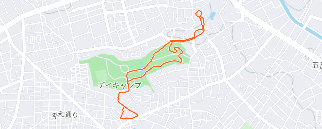 Map of the activity, 朝のランニング