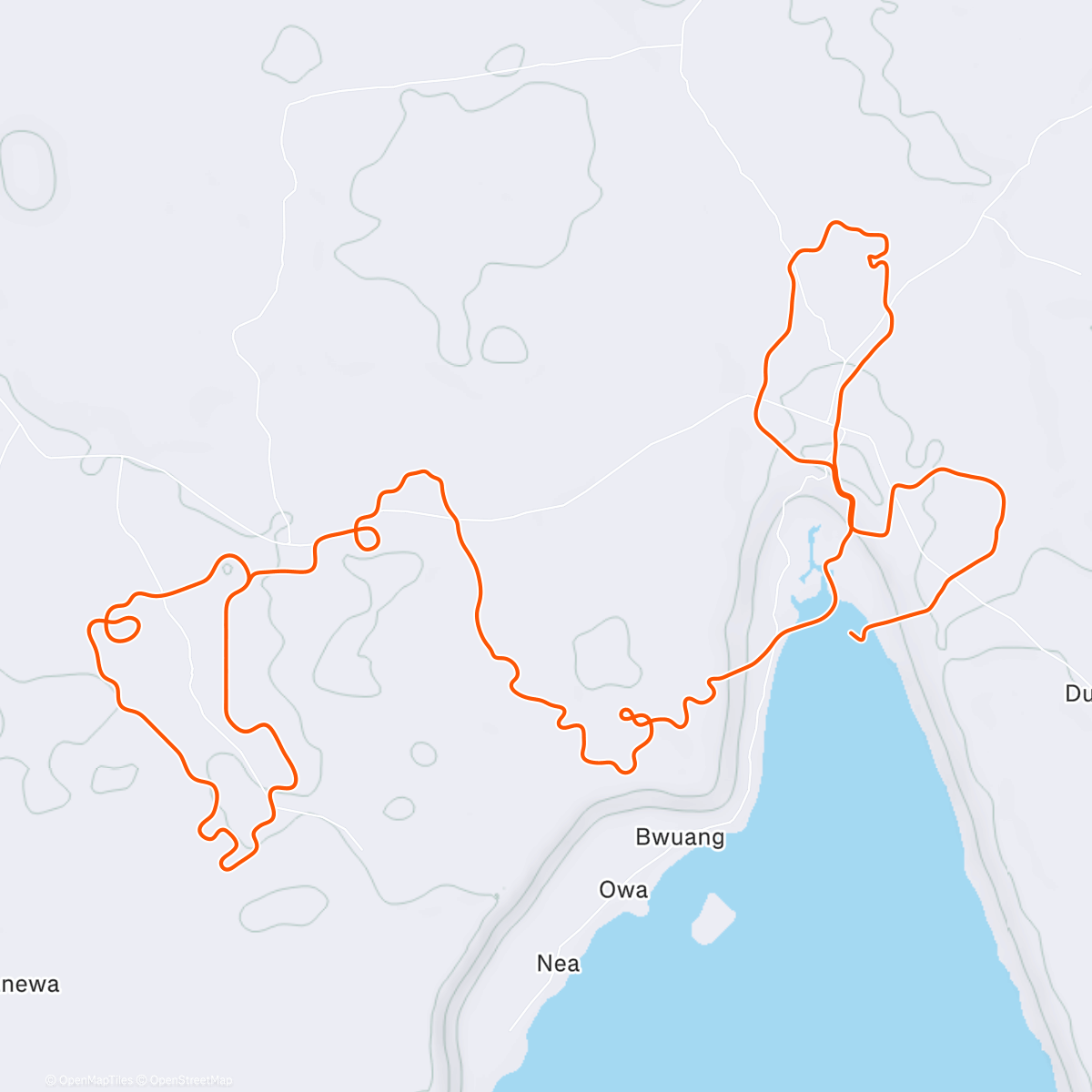 Map of the activity, Zwift - Makuri Islands