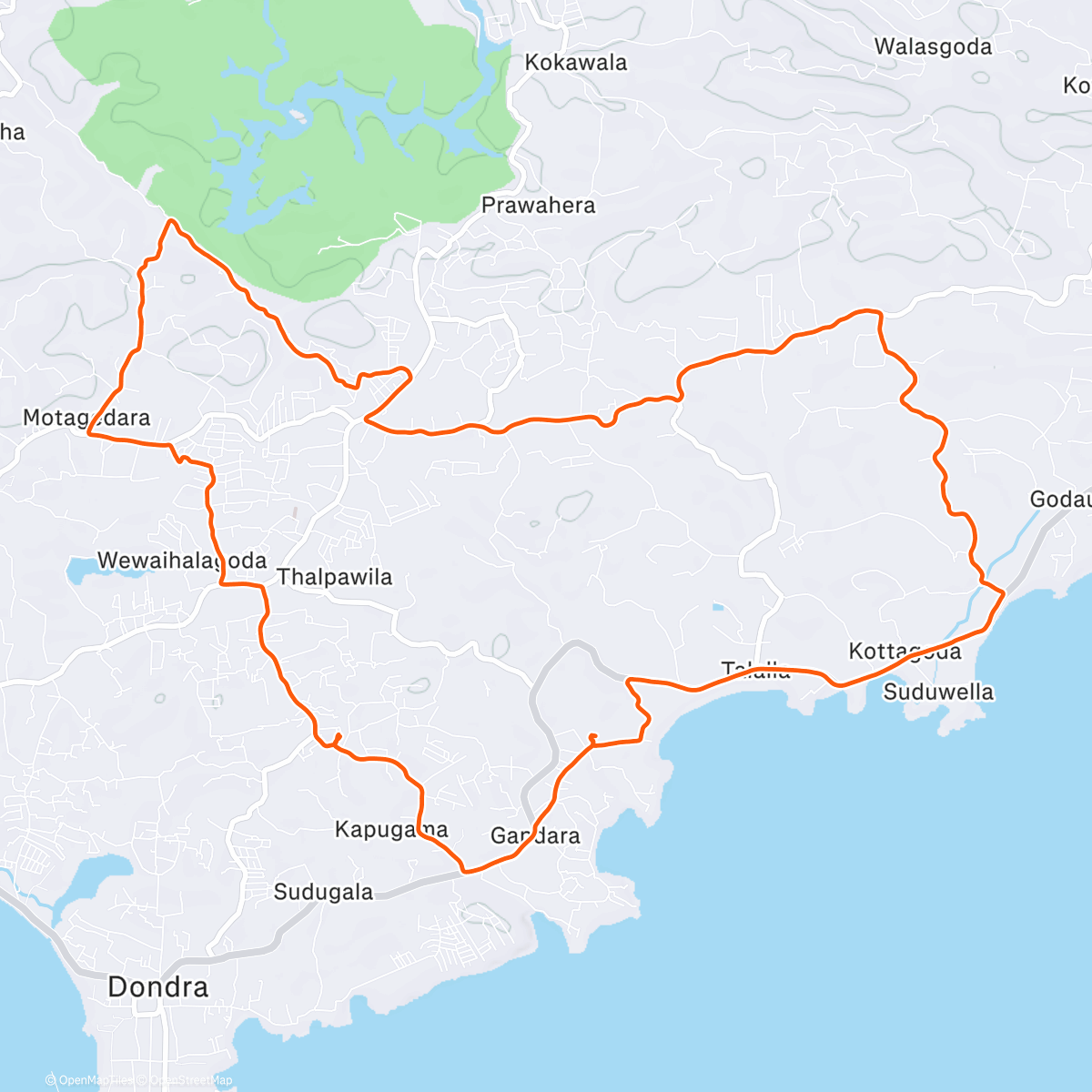 Map of the activity, Morning Run