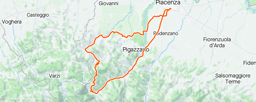 Map of the activity, Bobbio Pianello