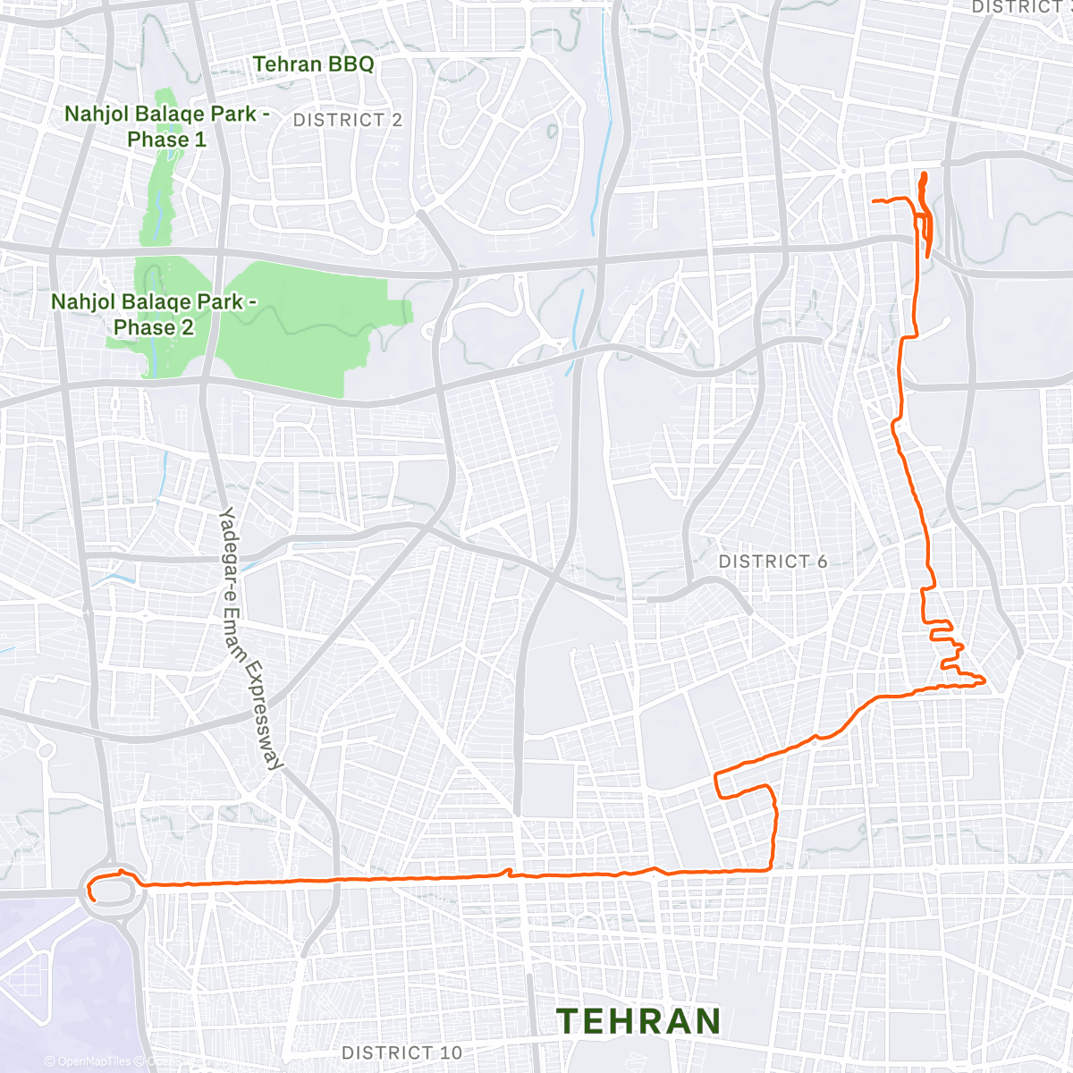 Map of the activity, Morning Run
