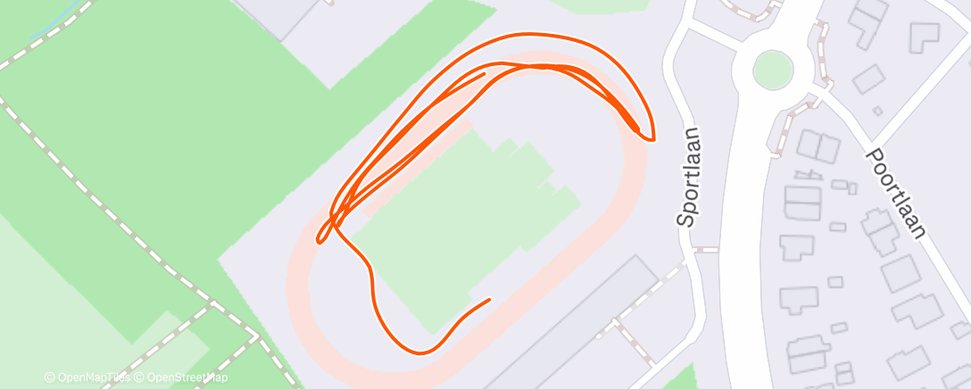 Map of the activity, Afternoon Run