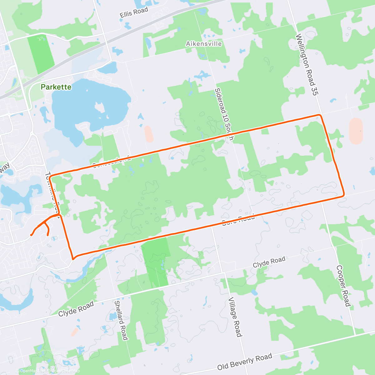 Map of the activity, Christmas in the Country