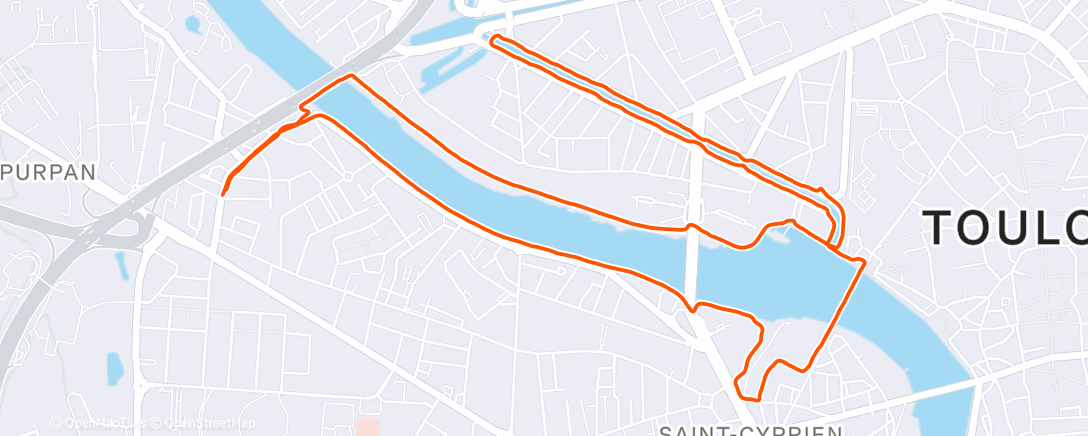 Map of the activity, Morning Run