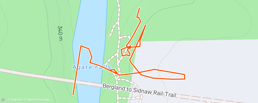 Map of the activity, Afternoon Hike