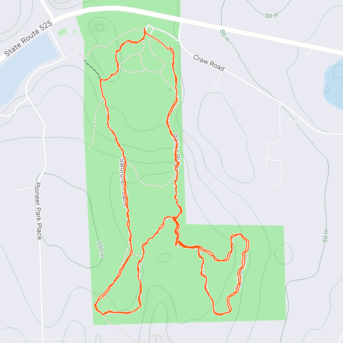 Map of the activity, TrustyRehab🌲🌲🌲Hike