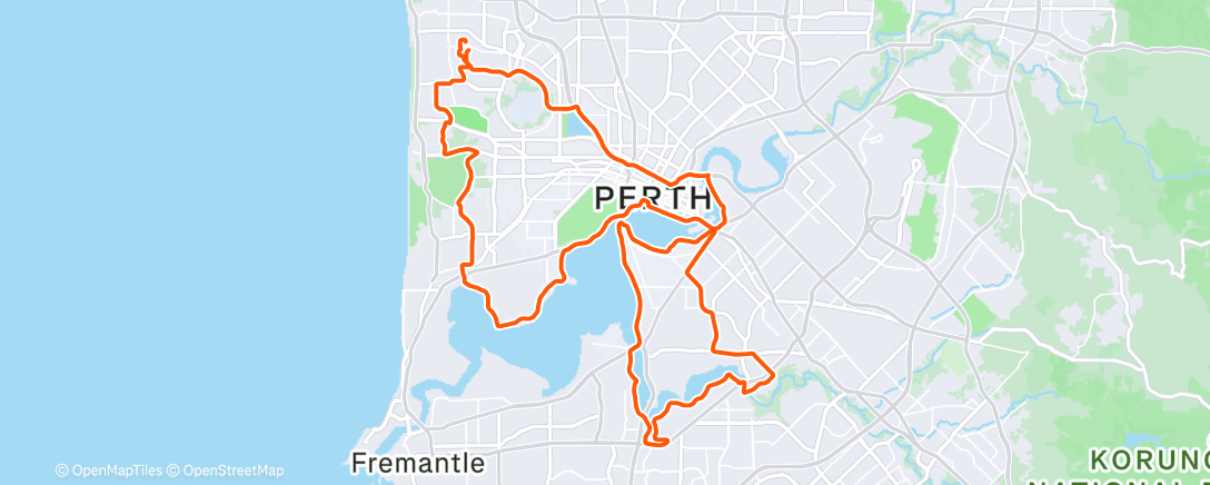 Map of the activity, Tempo River Loop