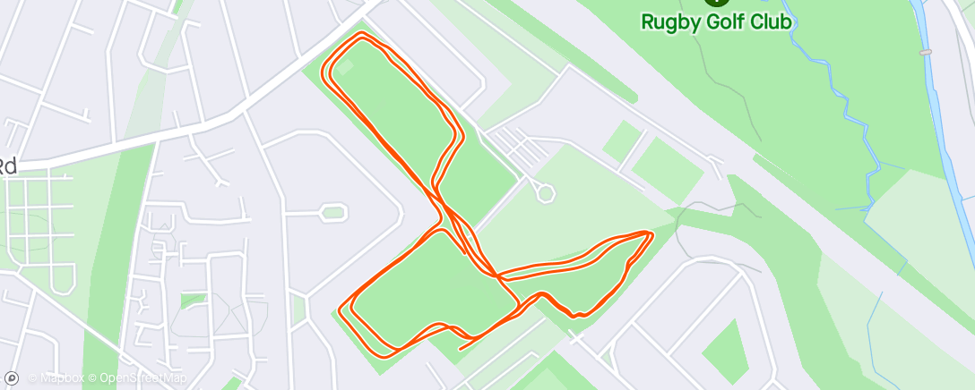 Map of the activity, Rugby Parkrun#255