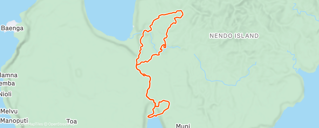 Map of the activity, Zwift - : Sweet Spot po płaskim trenażer krótki on Red Zone Repeats in Makuri Islands