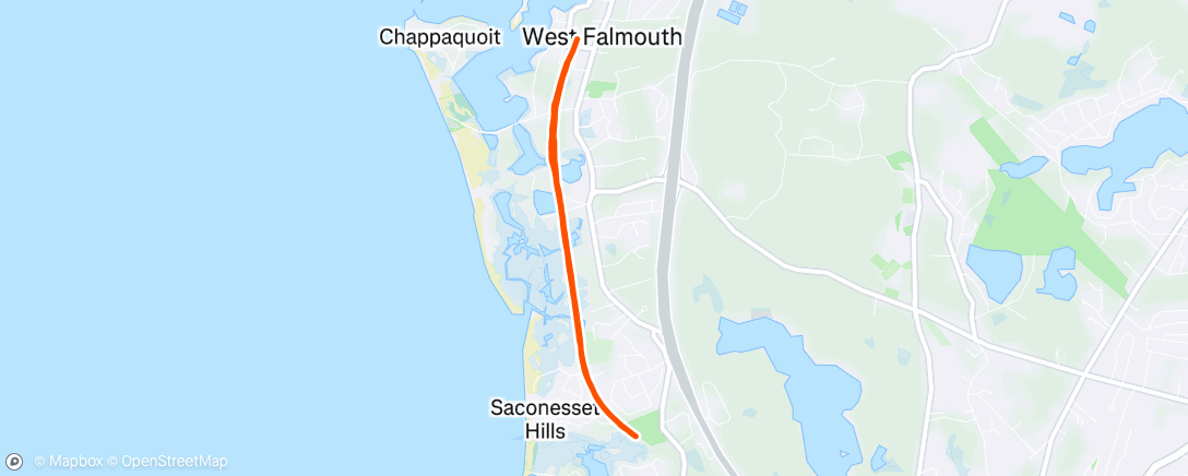 Map of the activity, Afternoon Run
