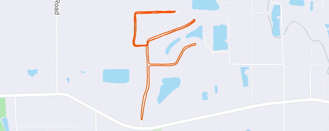 Map of the activity, Afternoon Run