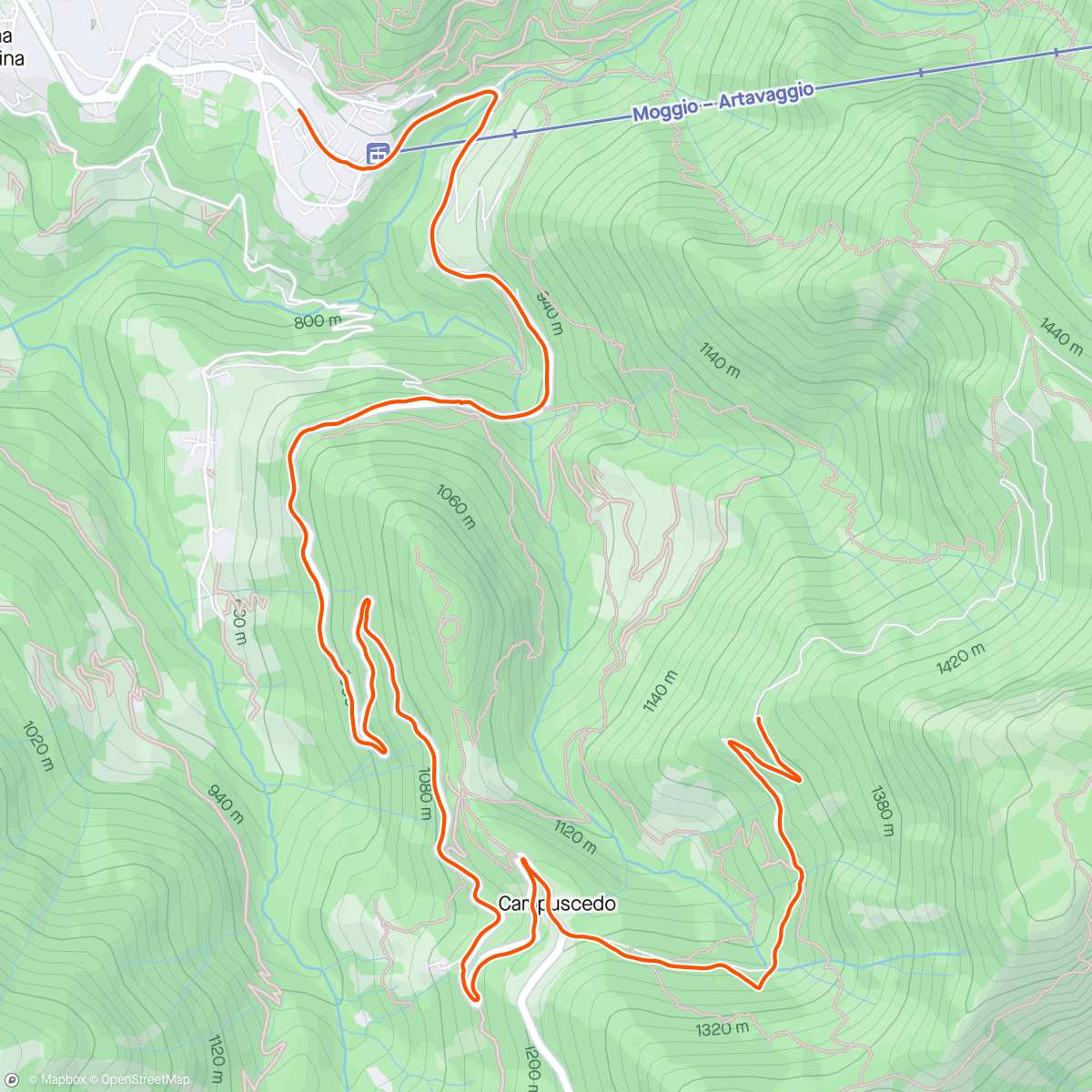 Map of the activity, Quasi Artavaggio