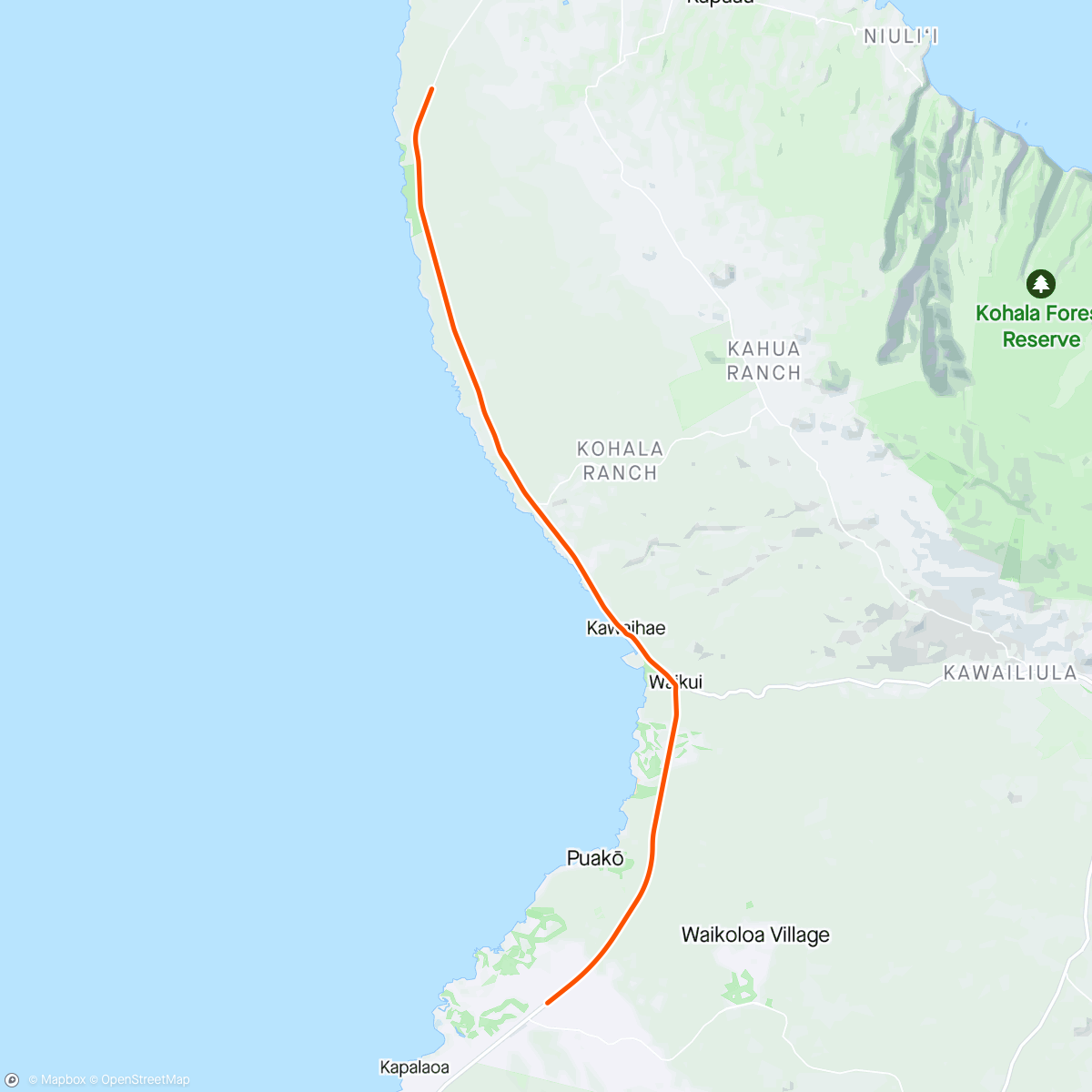 Mappa dell'attività ROUVY - Hawaii | Queen Ka'ahumanu Highway