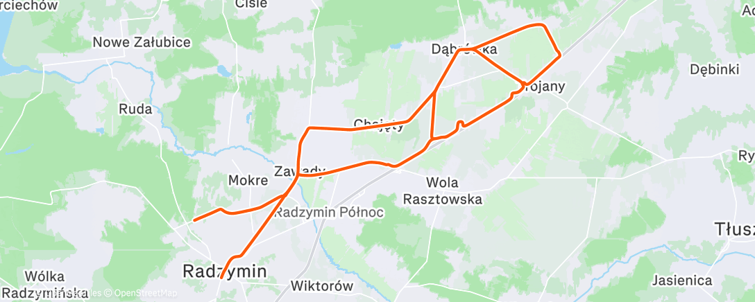 Map of the activity, Afternoon Ride