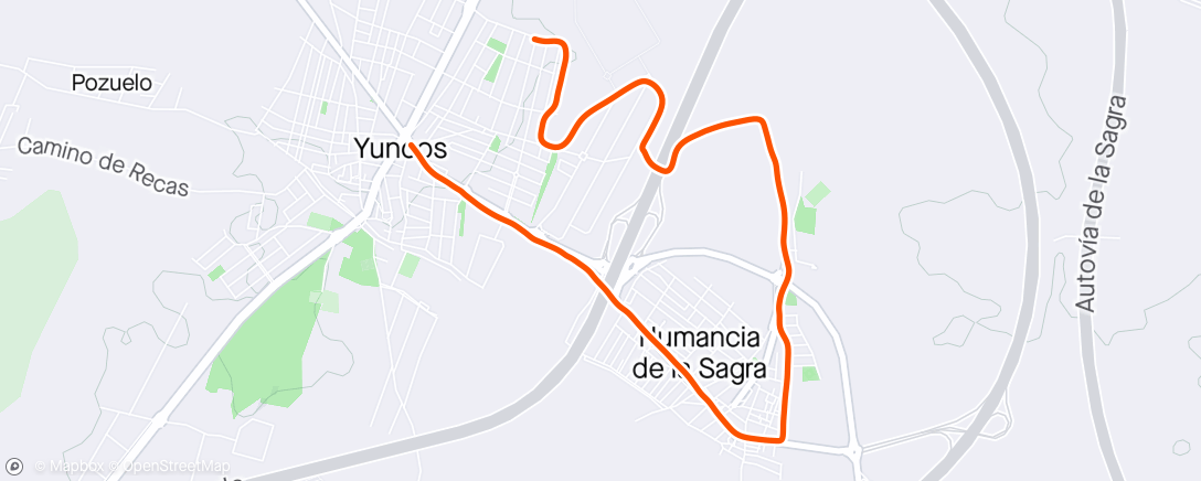 Map of the activity, Caminata Familiar