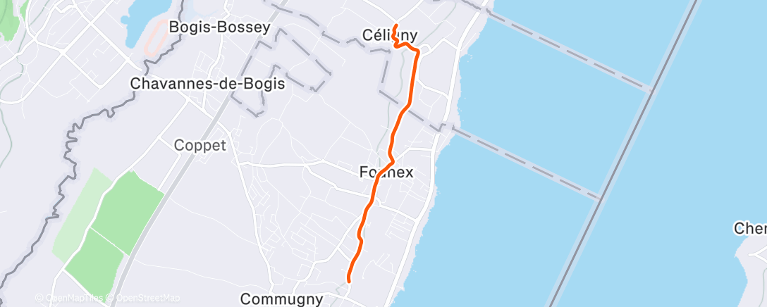 「Sortie vélo le midi」活動的地圖